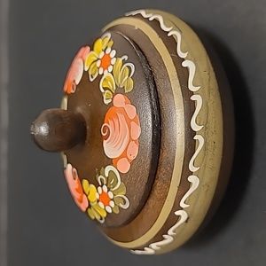 Hand Painted Wooden Trinket Box / Stash Box
